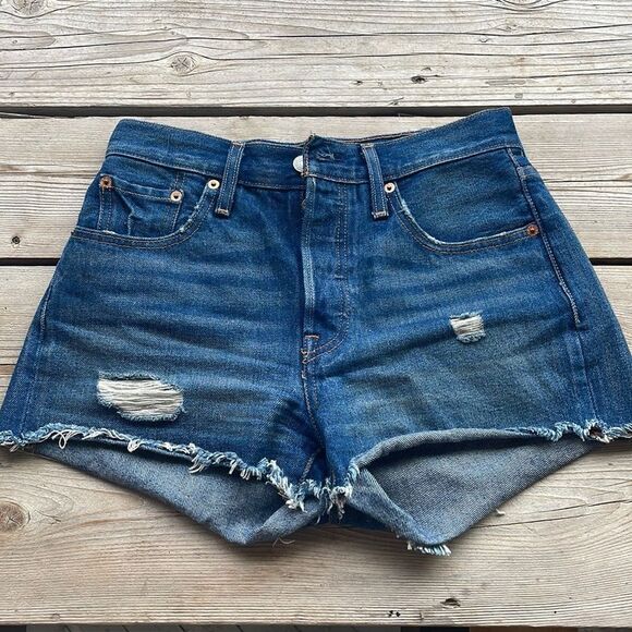 Levi’s from Aritzia cut offs  jean shorts 25 euc - Picture 1 of 7